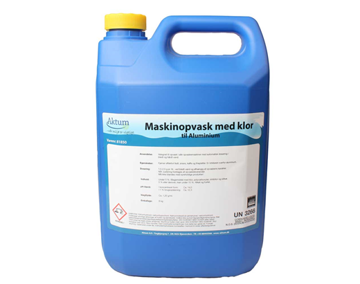 Maskinopvask Aktum flydende m/klor t/aluminium 5 ltr /6 kg