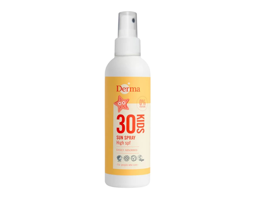 Solcreme m/spray Kids SPF30 Derma 200 ml