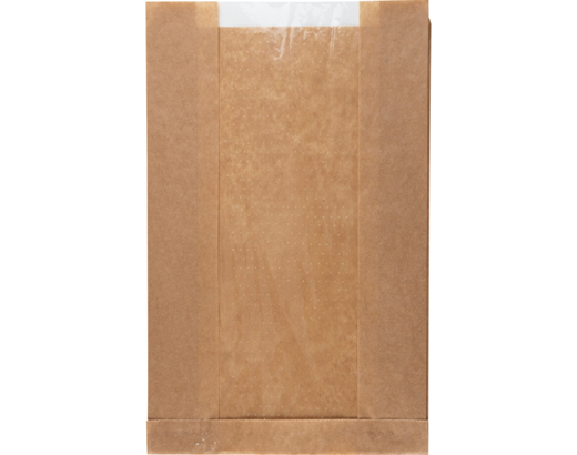 Rudepose/ snackbag m/sidefals18x28x5 cm. brun#