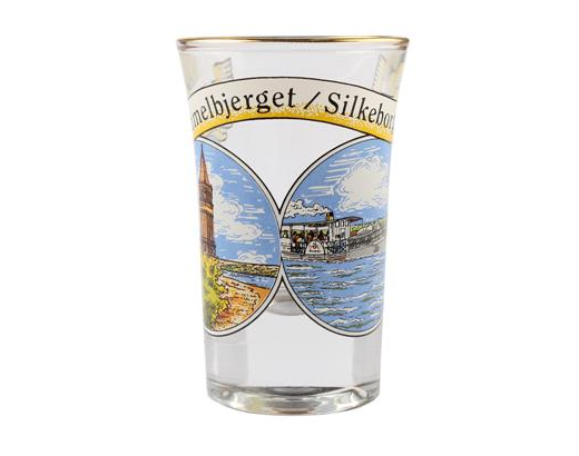 Glas Bitter/shots m. guldkant Himmelbjergettårn+Hjejlen#