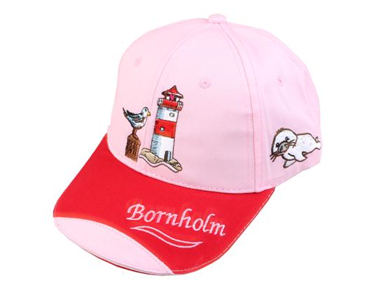 Caps Barn m/ sæl & fyr Bornholm pink